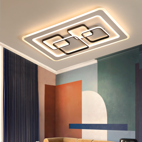 客厅灯简约现代长方形led吸顶灯大气家用卧室房间创意具灯饰网红